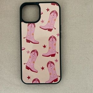 iphone 13 case cowboy booth pink and tan iPhone case